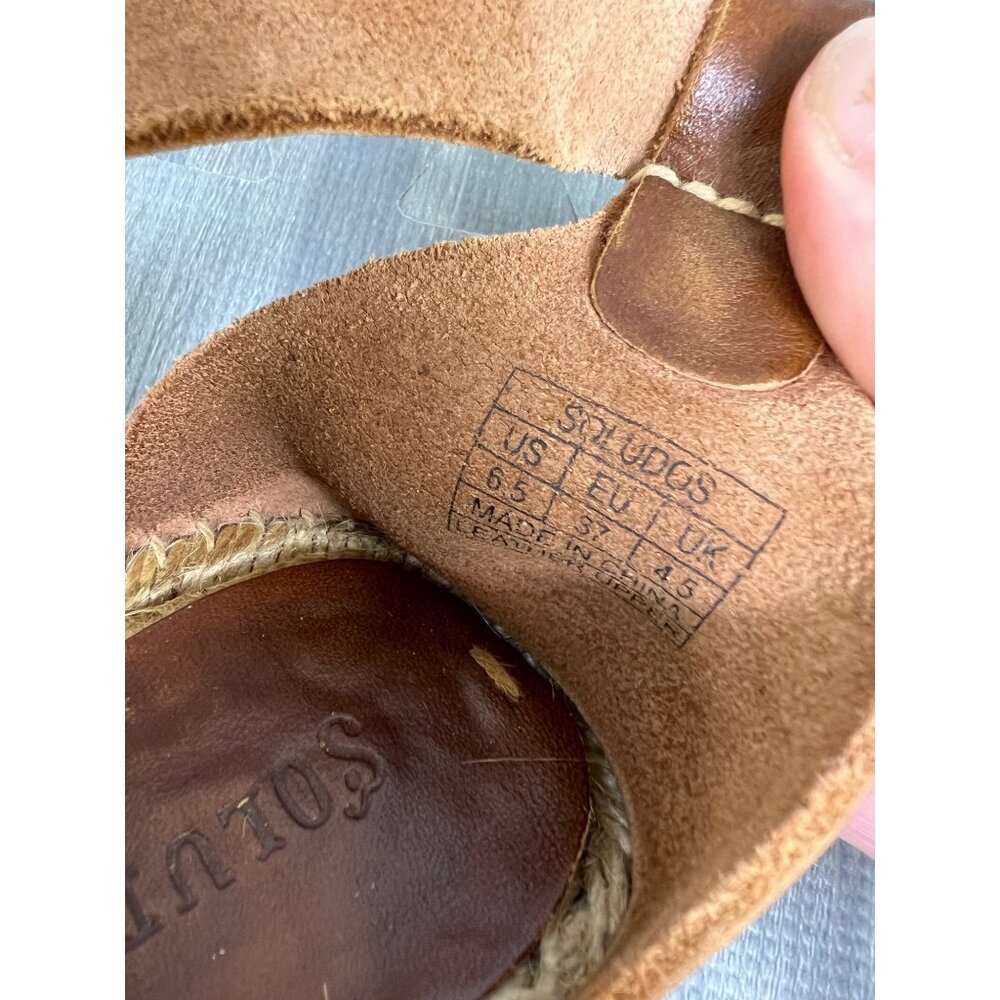 Soludos Banded Shield Sandals Espadrille Women 6.5 Brown - Picture 8 of 8